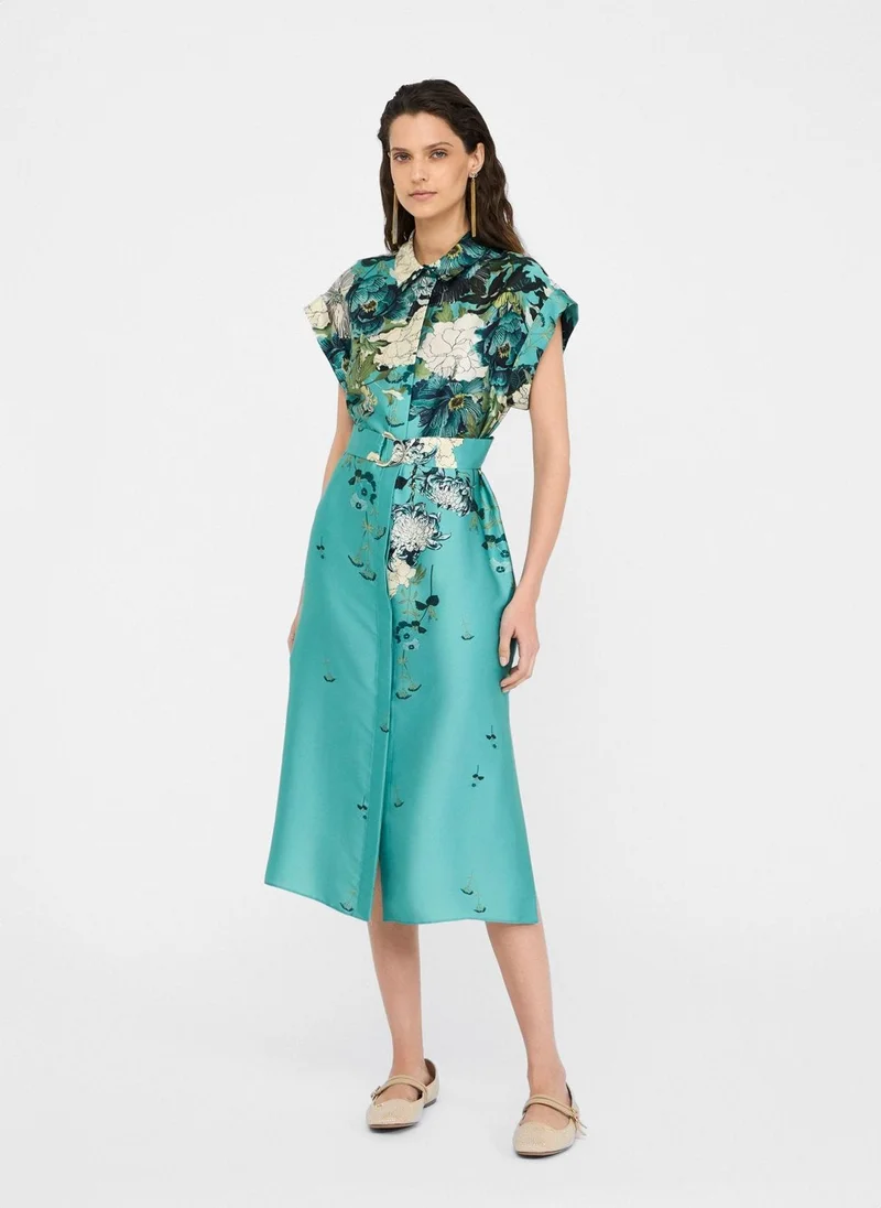 Liu Jo Printed twill shirt dress